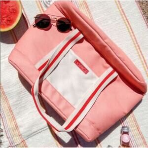 L*Space Pink Shoulder Strap Portable Cooler Beach Bag